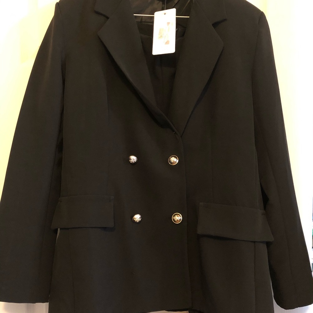double breasted blazer/ pants suit